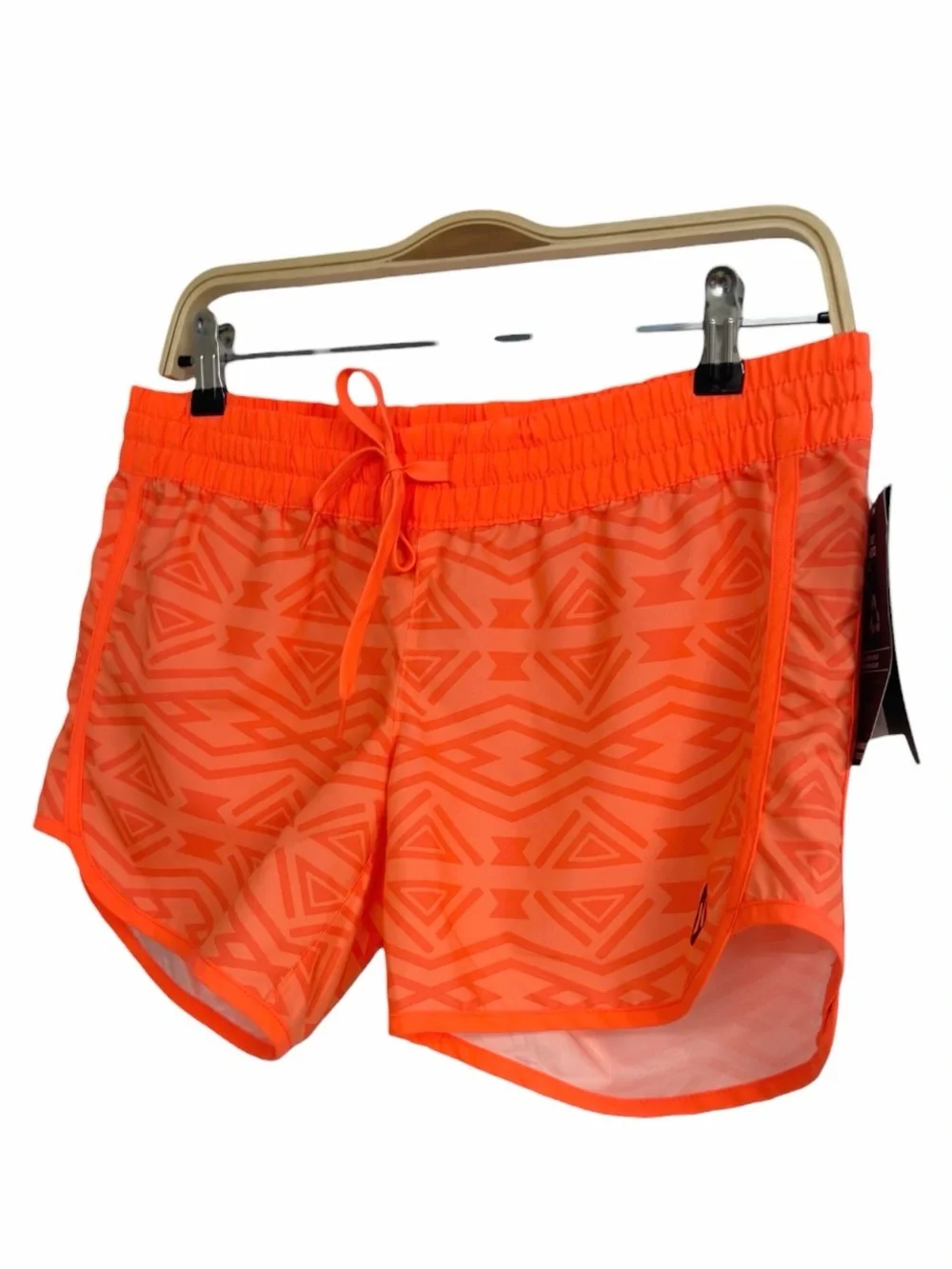 Hurley Supersuede Beachrider Board Shorts Neon Orange Geometric NWT Size Small